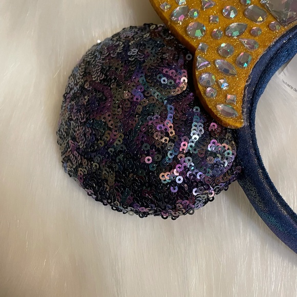 NWT Disney Earidescent Mickey Mouse Ears Gem Walt 50th 50 gold black Anniversary - Picture 11 of 16